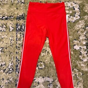 Athleta Red Pacesetter Tipped 7/8 Tight NWT